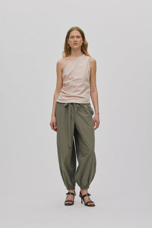 Mirha - Papery one shoulder top I Powder Powder XS 1 - Rabens Saloner