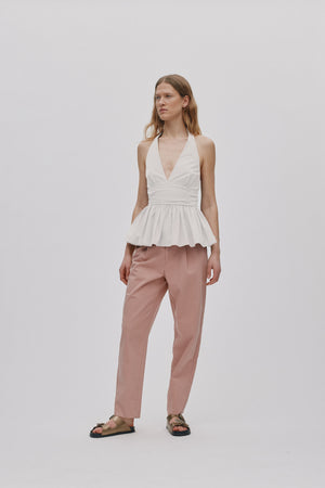 Izma - Poplin halter top I White White XS 1 - Rabens Saloner