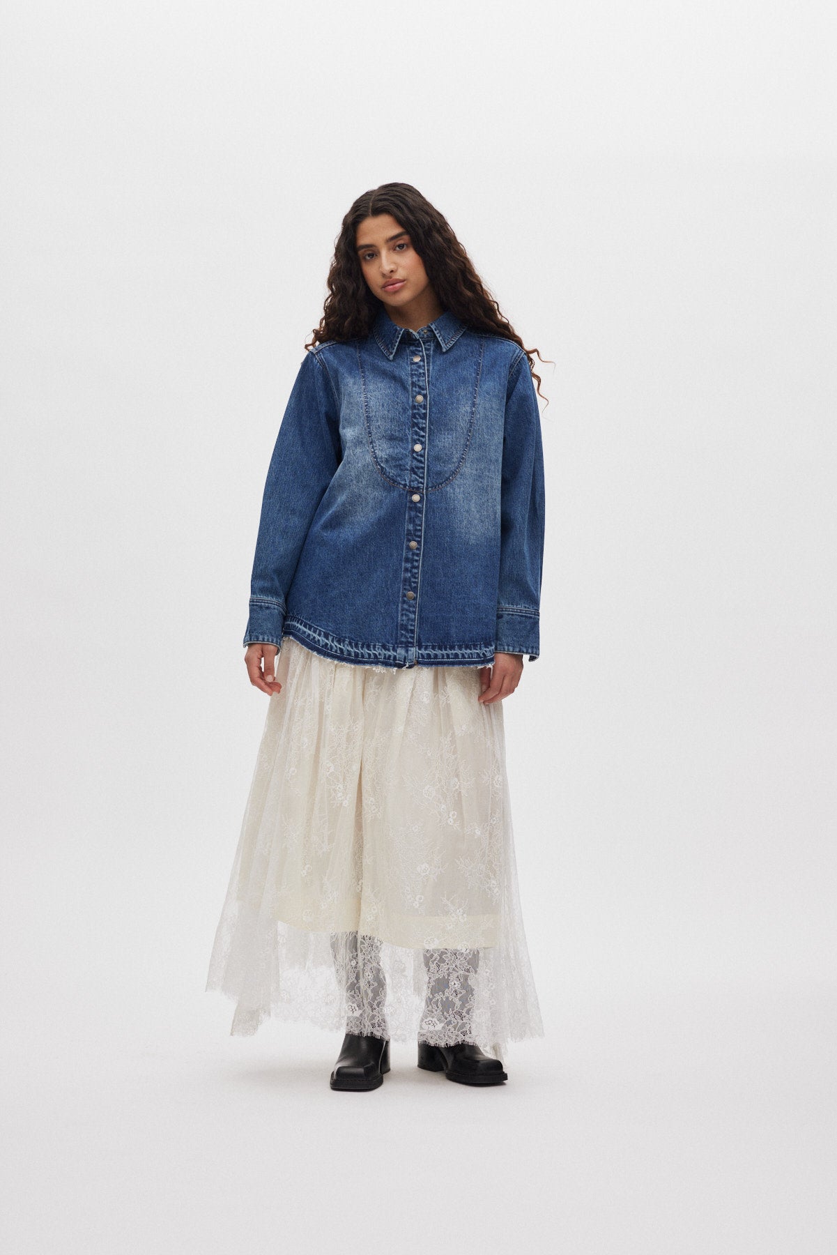 Monette - Laced multi layer skirt I Off white 1 - Rabens Saloner