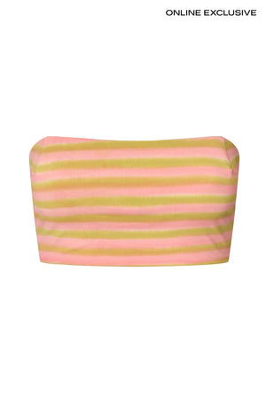 Blurred line bandeau top - Mikie I Lime combo Lime combo XS 1 - Rabens Saloner