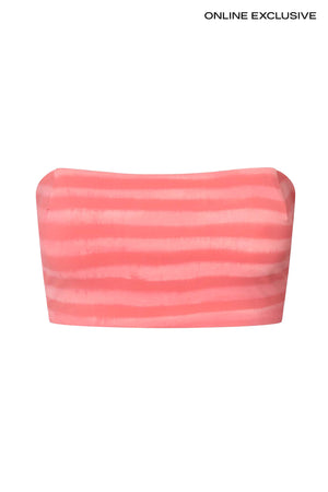 Blurred line bandeau top - Mikie I Pink combo Pink combo XS 1 - Rabens Saloner