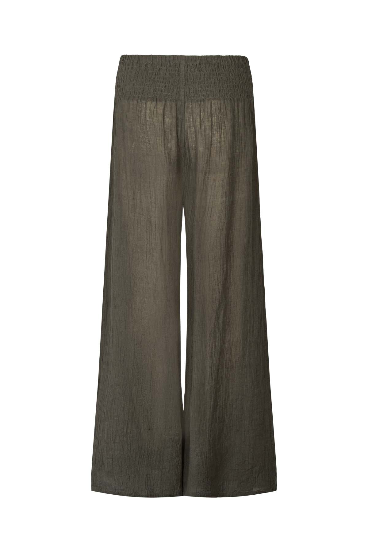 Karam - Crinkled wide leg pants I Faded black 9 - Rabens Saloner