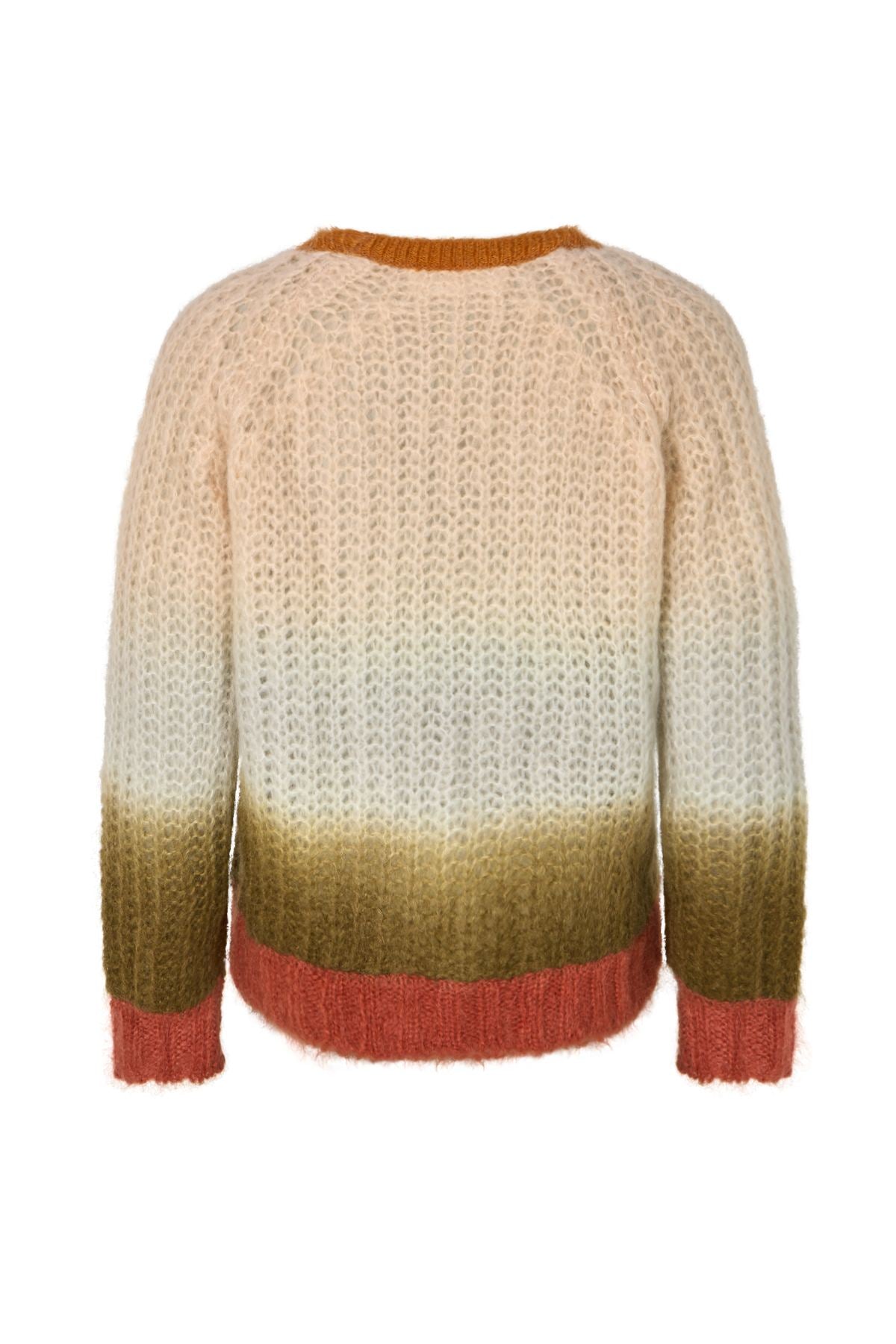 Jasmin - Faded knit boxy sweater I Rust combo 6 - Rabens Saloner