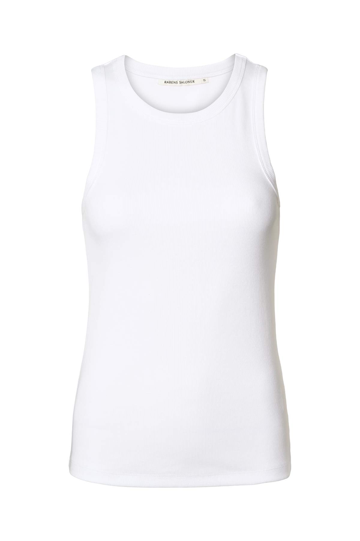 Nelle - Rib jersey tank I White White XS 1 - Rabens Saloner