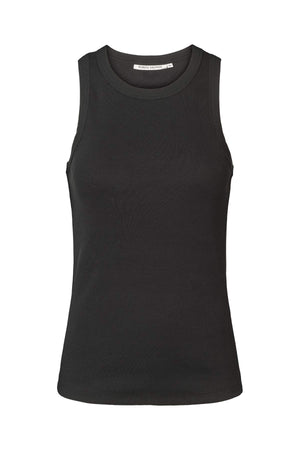 Nelle - Rib jersey tank I Black Black XS 1 - Rabens Saloner