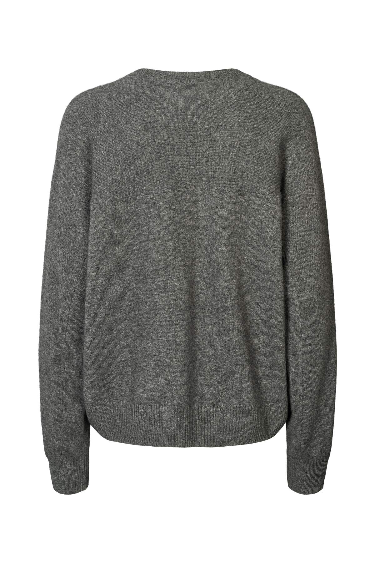 Dalani - Woolcash boxy sweater I Dark grey melange 8 - Rabens Saloner