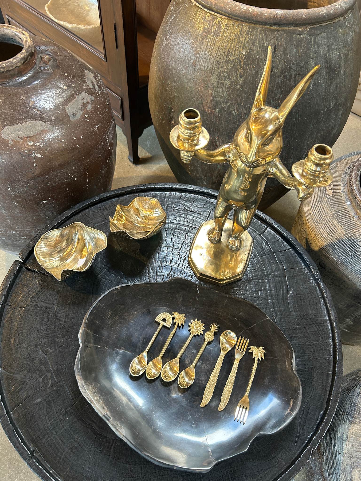 Brass Bunny Candlestick - Rabens Apartment I Brass 5 - Rabens Saloner