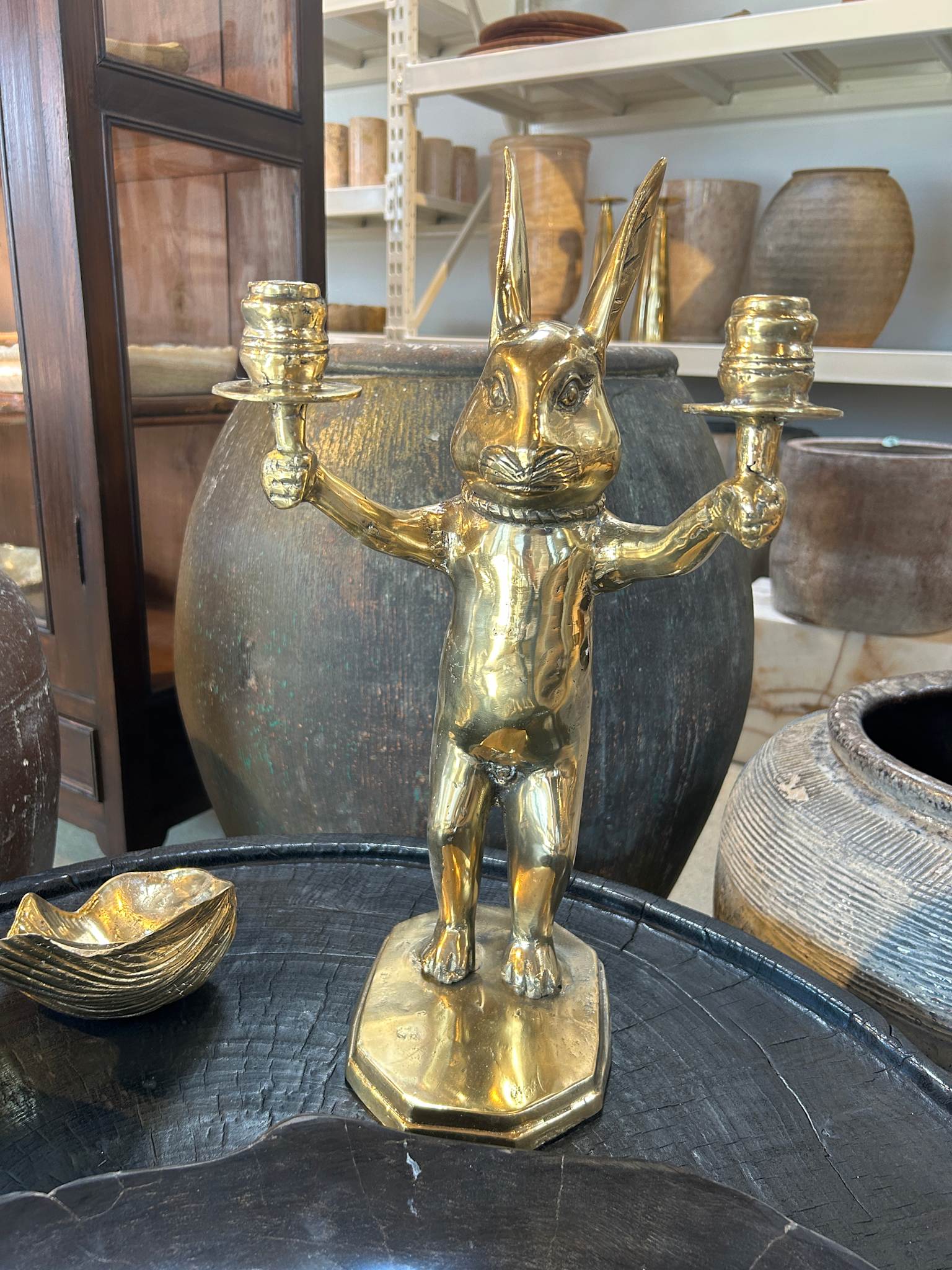 Brass Bunny Candlestick - Rabens Apartment I Brass 4 - Rabens Saloner