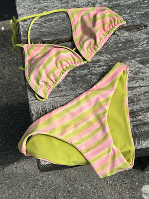 Blurred line triangle top - Merle I Lime combo Lime combo XS 1 - Rabens Saloner