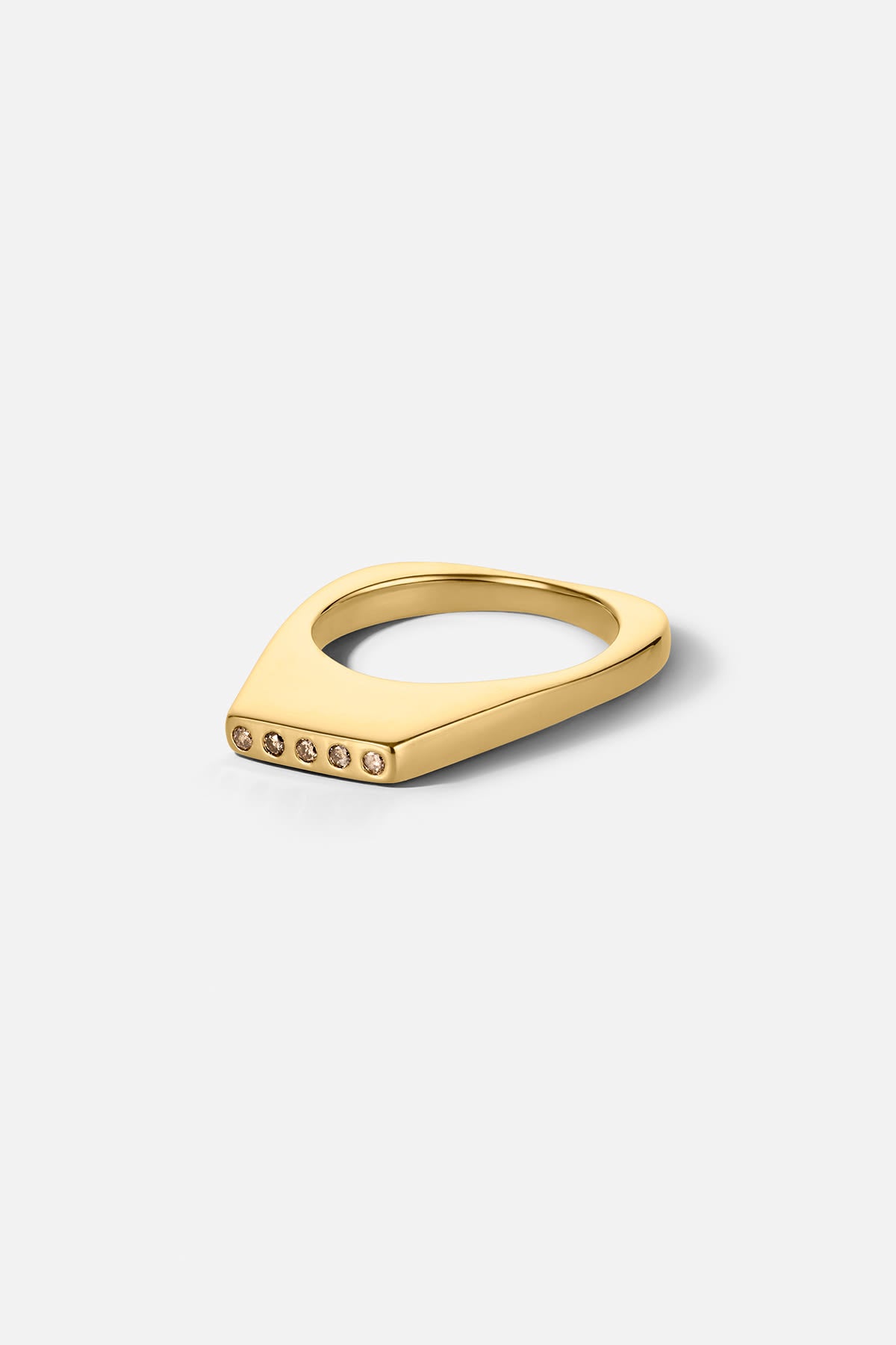 Diamond ring large - Rabens Momento I Gold w/ Champagne diamond Gold w/ Champagne diamond 46 8 - Rabens Saloner
