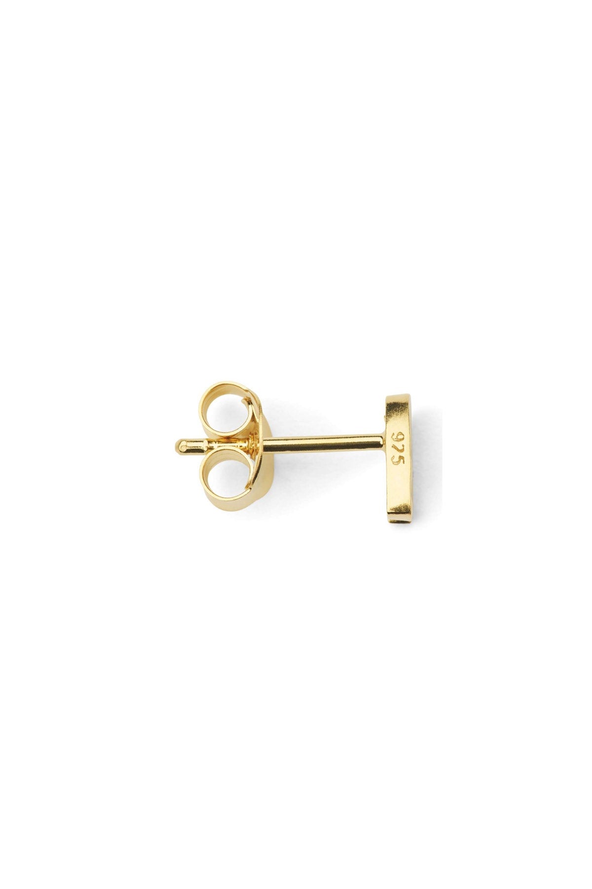 Diamond letter ear stud - Rabens Momento I Gold w/ Champagne diamond 8 - Rabens Saloner