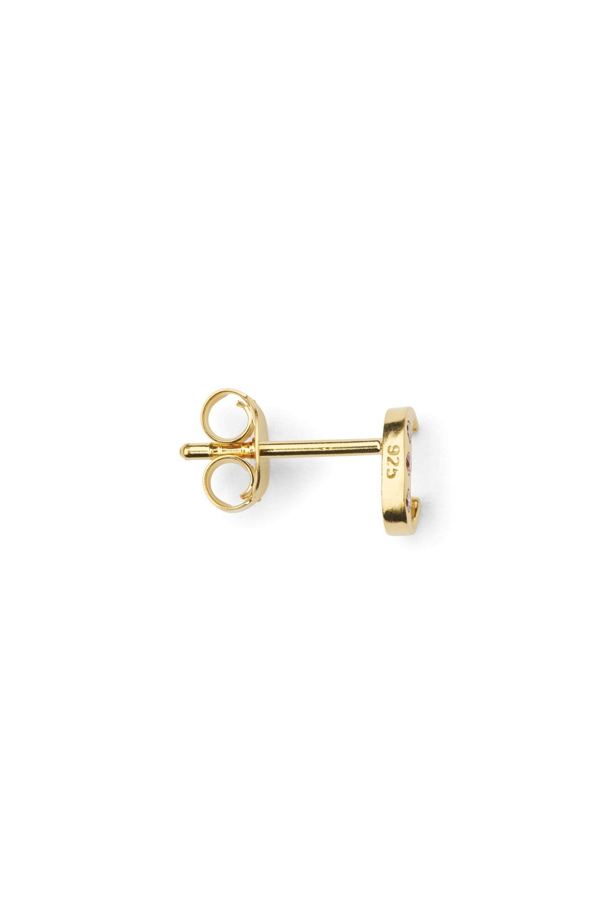 Diamond letter ear stud - Rabens Momento I Gold w/ Champagne diamond 12 - Rabens Saloner