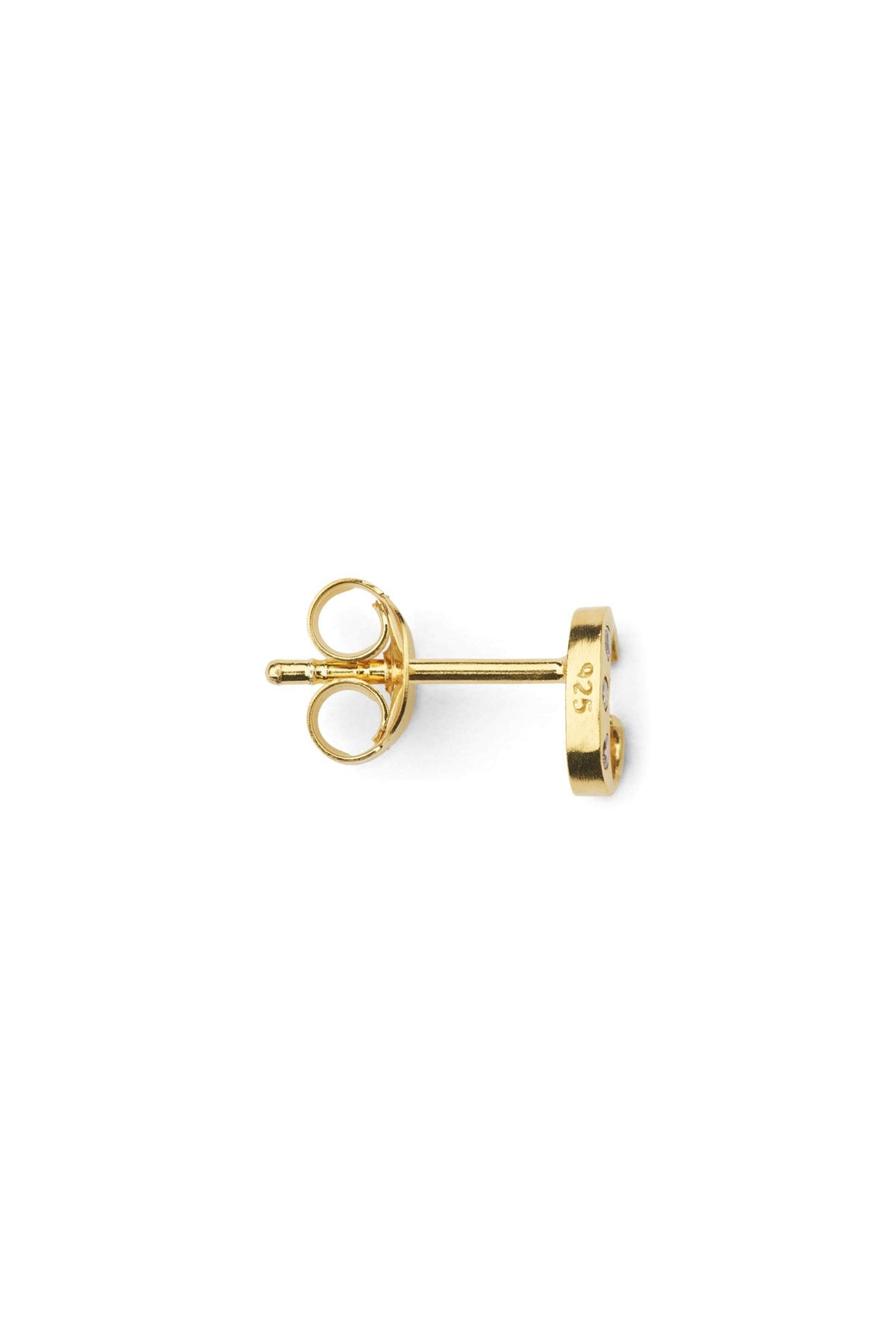 Diamond letter ear stud - Rabens Momento I Gold w/ Champagne diamond 20 - Rabens Saloner