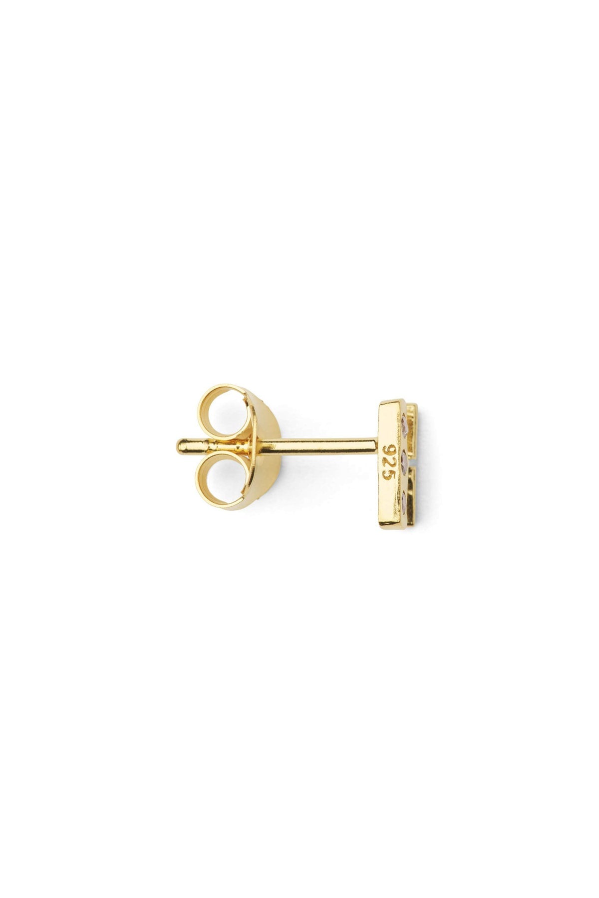 Diamond letter ear stud - Rabens Momento I Gold w/ Champagne diamond 22 - Rabens Saloner