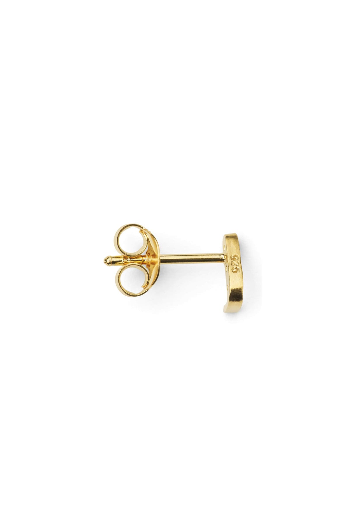 Diamond letter ear stud - Rabens Momento I Gold w/ Champagne diamond 6 - Rabens Saloner