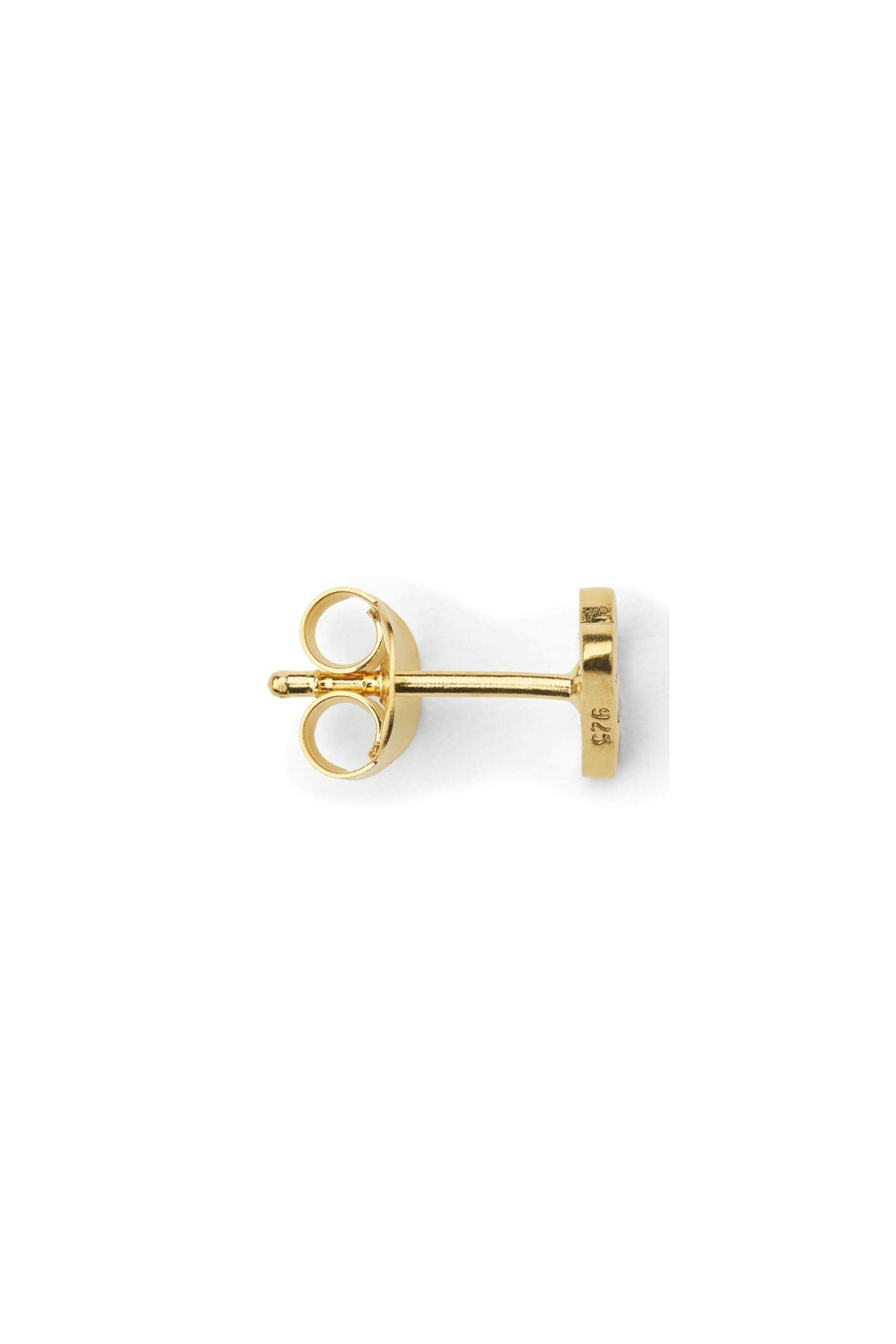 Diamond letter ear stud - Rabens Momento I Gold w/ Champagne diamond