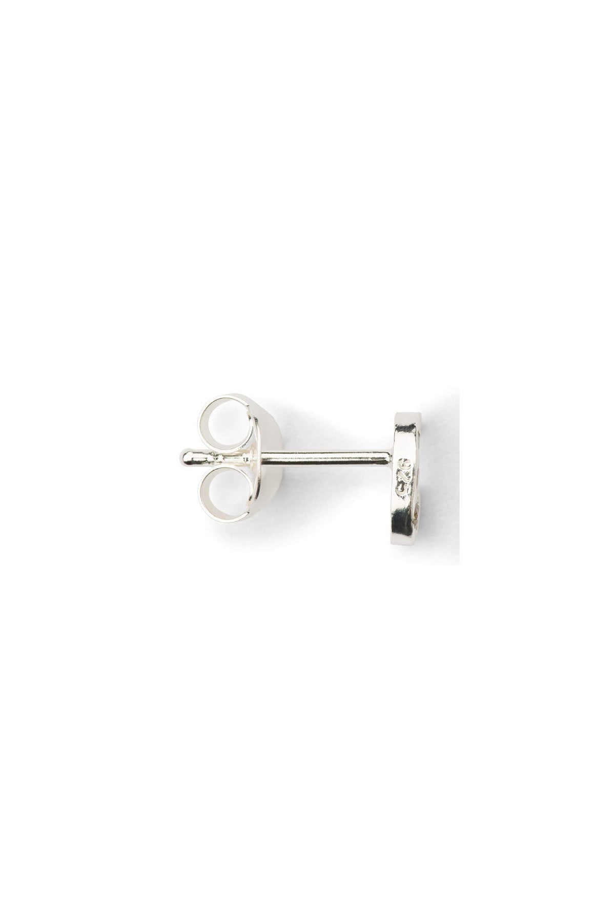 Diamond letter ear stud - Rabens Momento I Silver w/ Champagne diamond 12 - Rabens Saloner
