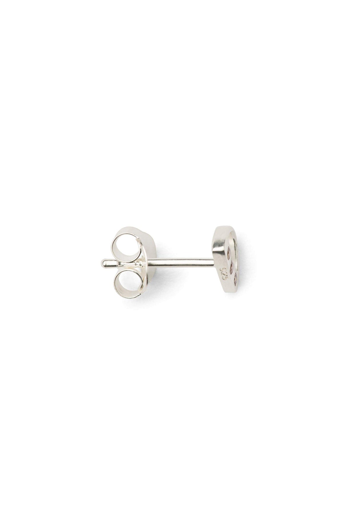 Diamond letter ear stud - Rabens Momento I Silver w/ Champagne diamond 14 - Rabens Saloner
