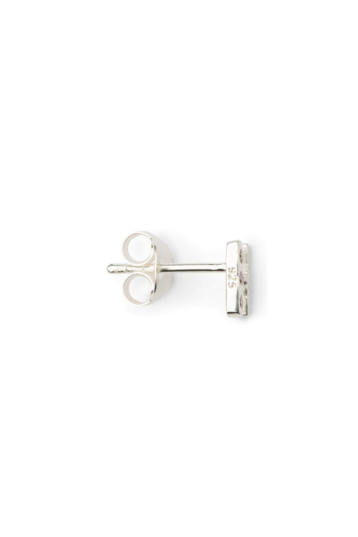 Diamond letter ear stud - Rabens Momento I Silver w/ Champagne diamond 22 - Rabens Saloner