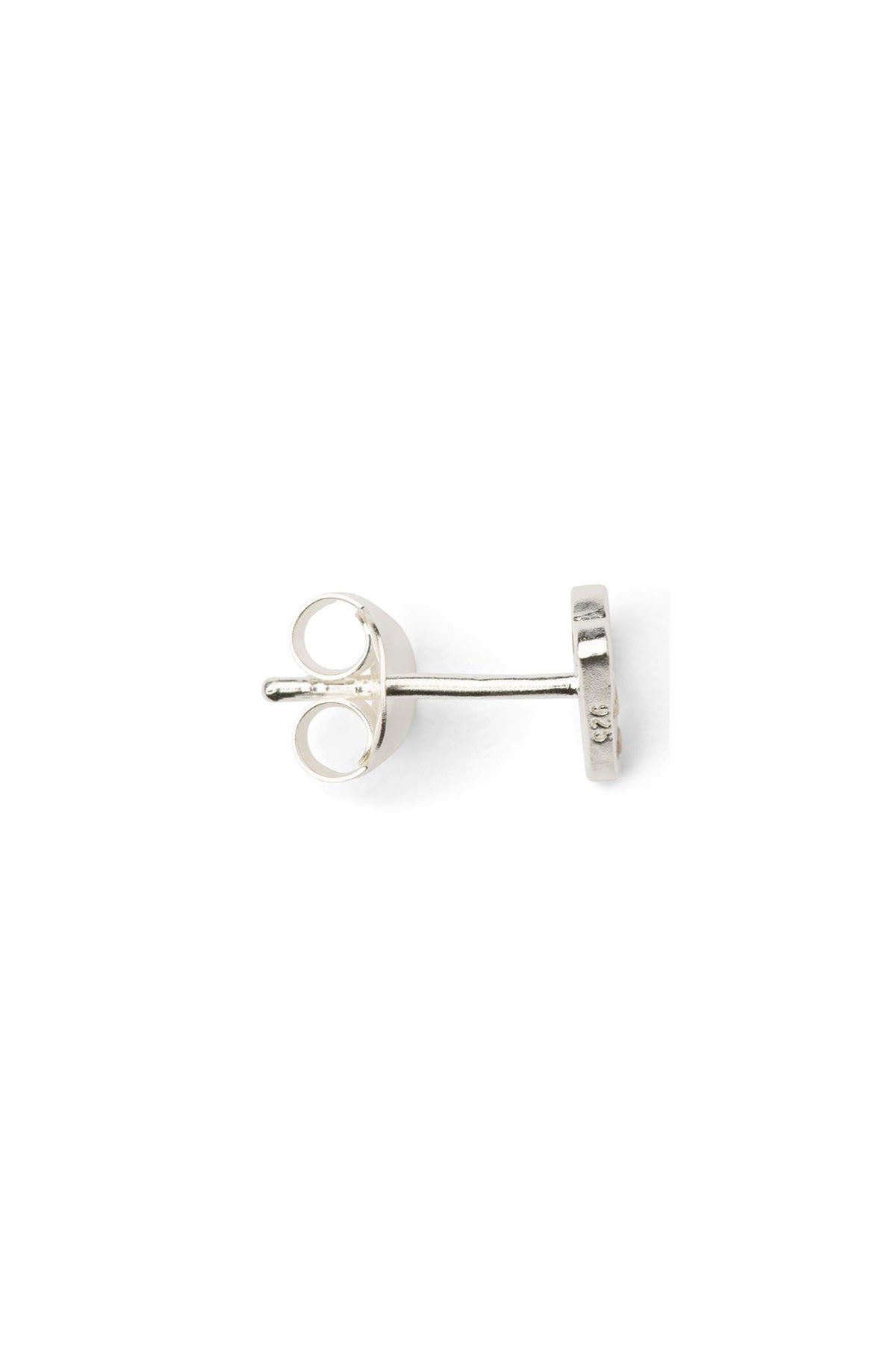 Diamond letter ear stud - Rabens Momento I Silver w/ Champagne diamond