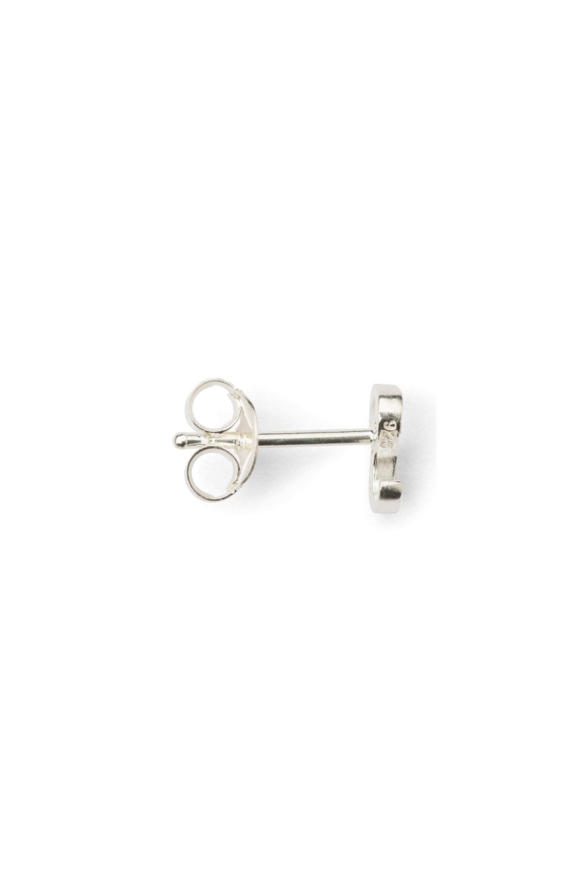 Diamond letter ear stud - Rabens Momento I Silver w/ Champagne diamond 2 - Rabens Saloner