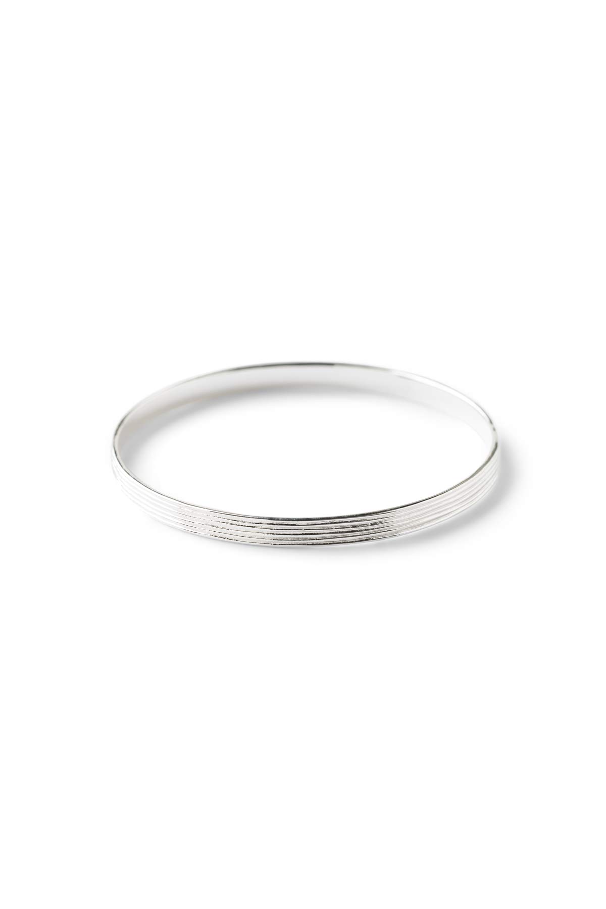 Carved slim bracelet - Rabens Momento I Silver Silver 1 - Rabens Saloner