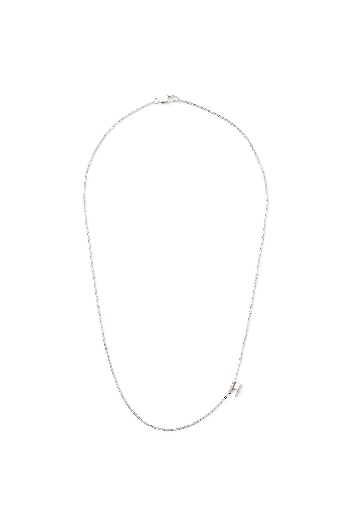 Diamond letter necklace - Rabens Momento I Silver w/ Champagne diamond 23 - Rabens Saloner