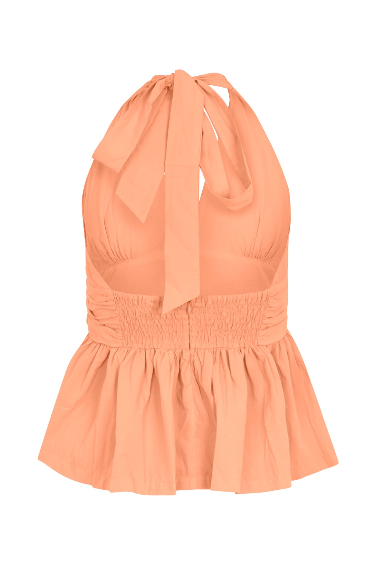 Izma - Poplin halter top I Mandarin 2 - Rabens Saloner