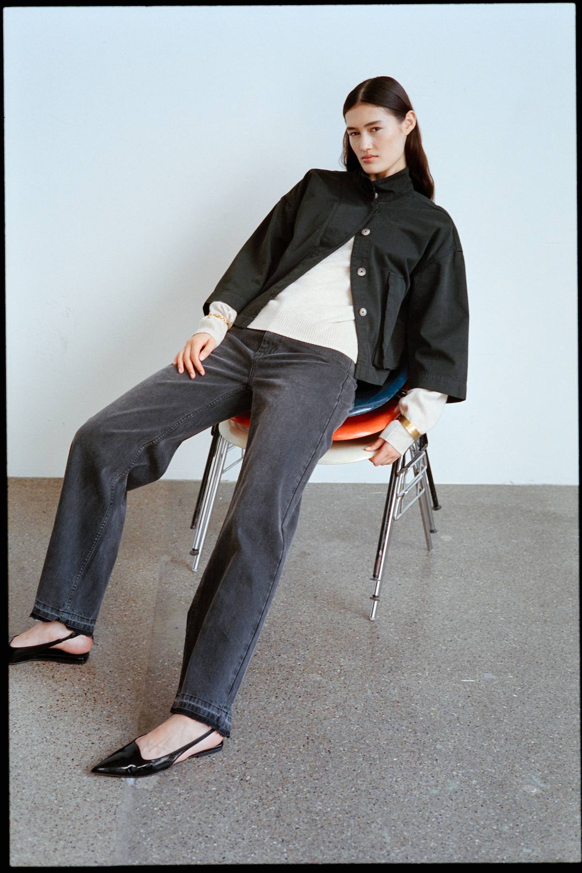 Katje - Canvas light jacket I Faded black 4 - Rabens Saloner