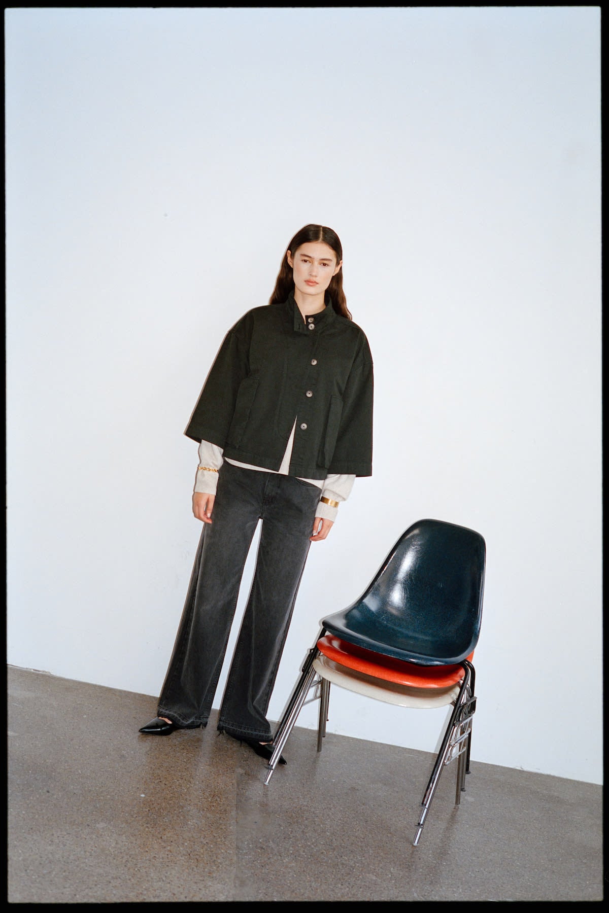 Fellini - Denim black straight pants I Washed black denim 11 - Rabens Saloner