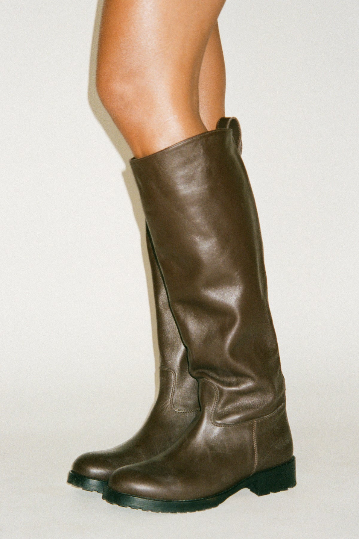 Marit - Leather riding boot I Dark Chocolate Dark Chocolate 36 2 - Rabens Saloner