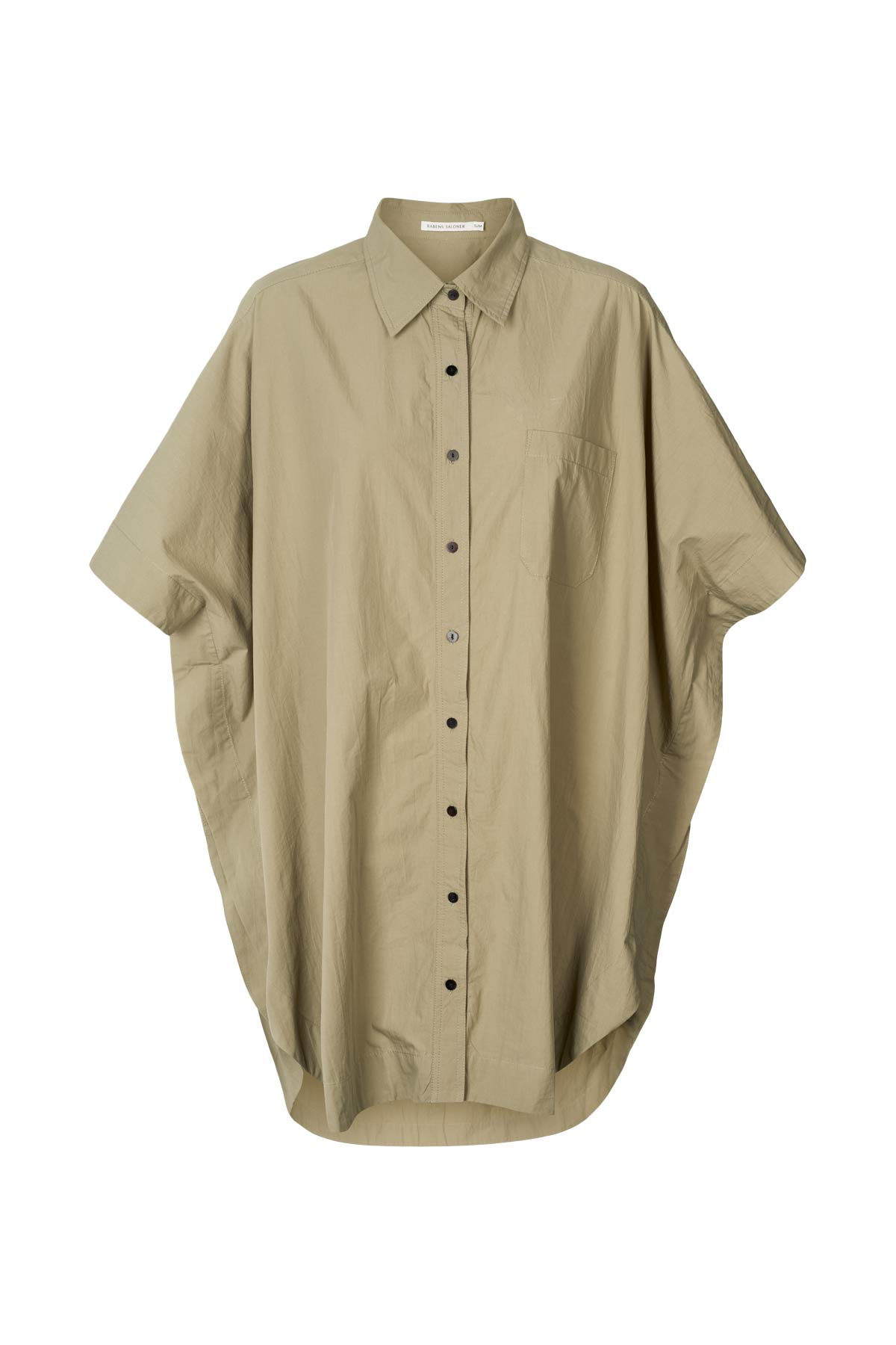 Berta - Poplin curved hem shirt dress I Vertiver 1 - Rabens Saloner