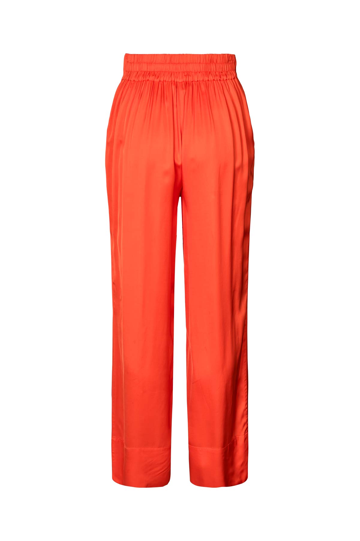 Alisa - Contrast lace wide leg pants I Deep mandarin 6 - Rabens Saloner
