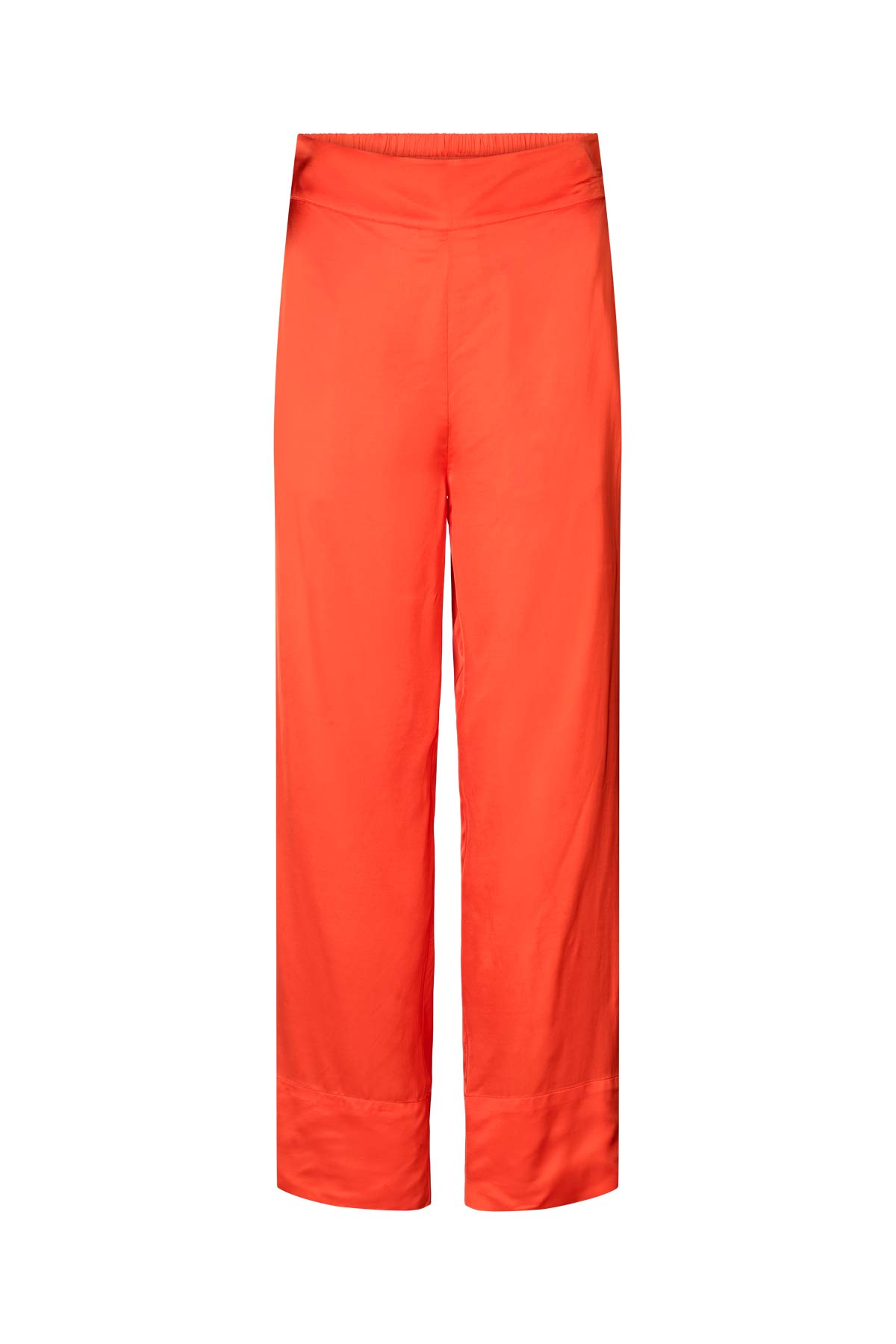Alisa - Contrast lace wide leg pants I Deep mandarin Deep mandarin XS 5 - Rabens Saloner