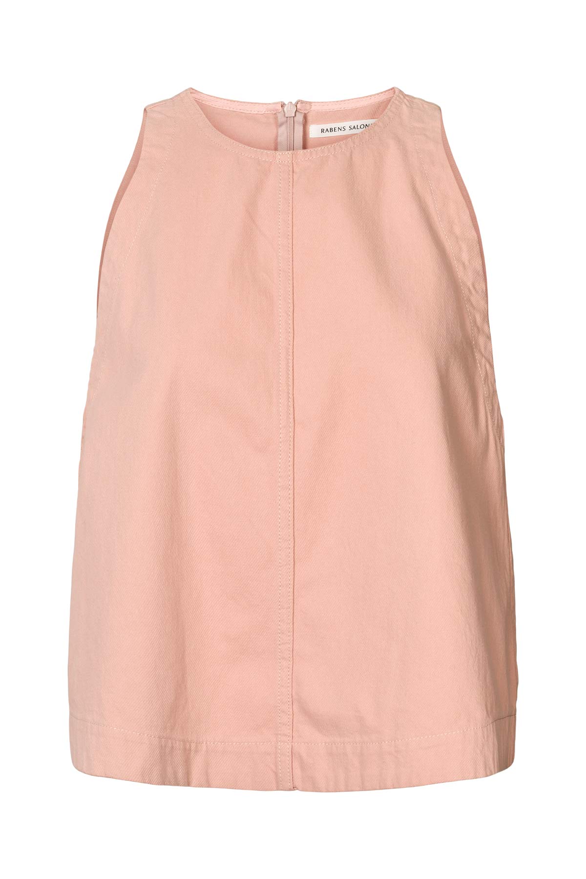 Kaley - Texture canvas halter top I Soft rose 5 - Rabens Saloner