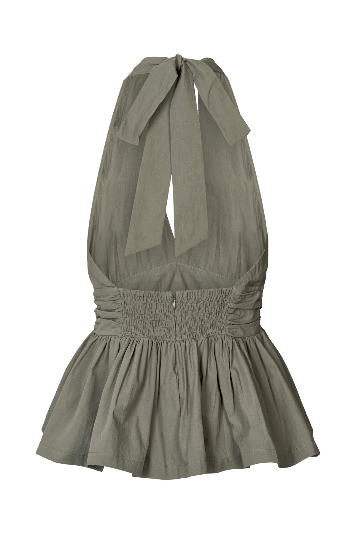 Izma - Poplin halter top I Asphalt 6 - Rabens Saloner