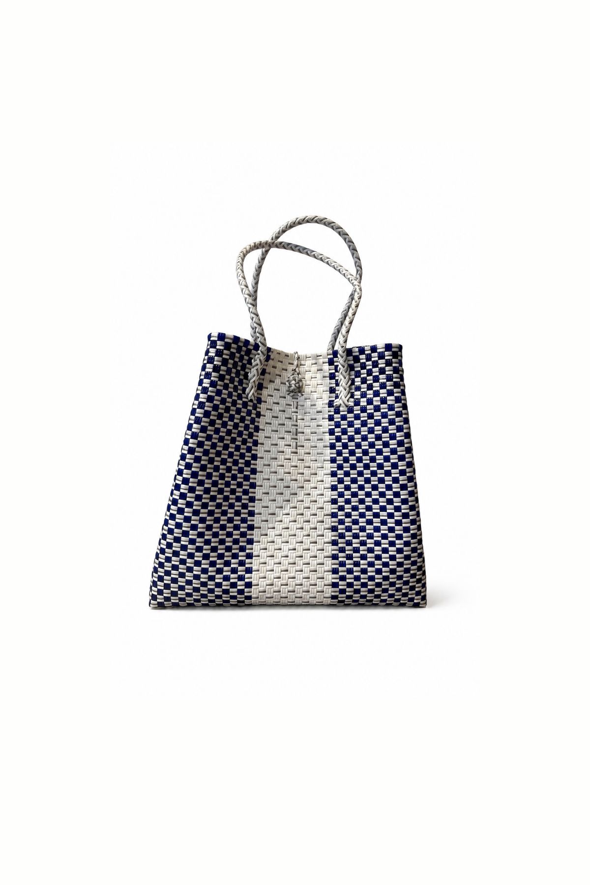 Woven Tote Bag - Rabens Saloner I Blue/White Combo Blue/White Combo 1 - Rabens Saloner