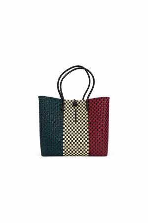 Woven Tote Bag - Rabens Saloner I Red/Green Combo Red/Green Combo 1 - Rabens Saloner