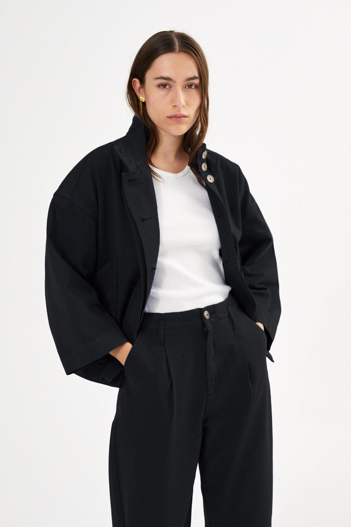 Katje - Canvas light jacket I Faded black 2 - Rabens Saloner